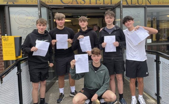 GCSE Results 2024: A photograph of some of our GCSE students receiving their exam results