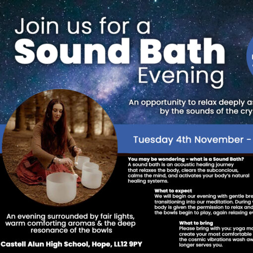 A promotional image for CAFA's Sound Bath event