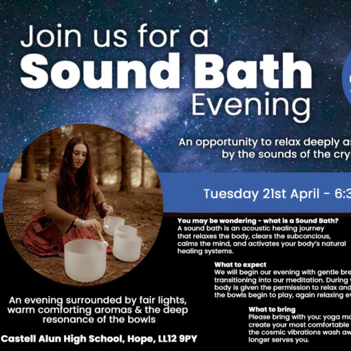 A promotional image for CAFA's Sound Bath event
