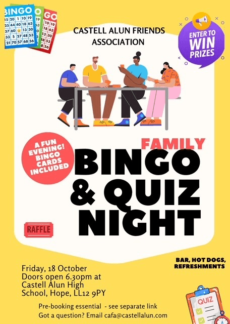 A promotional image for CAFA's Bingo Night event