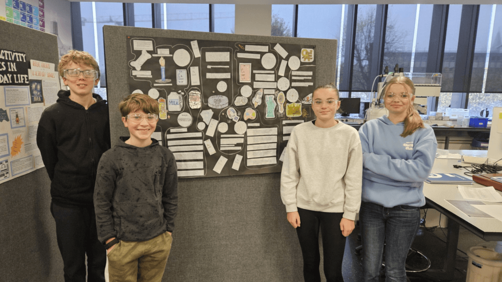 A photo of Year 10/11 Chemistry students taking part in the Royal Society of Chemistry 'Top of the Bench' competition at Liverpool University's Central Teaching Hub, circa November 2024