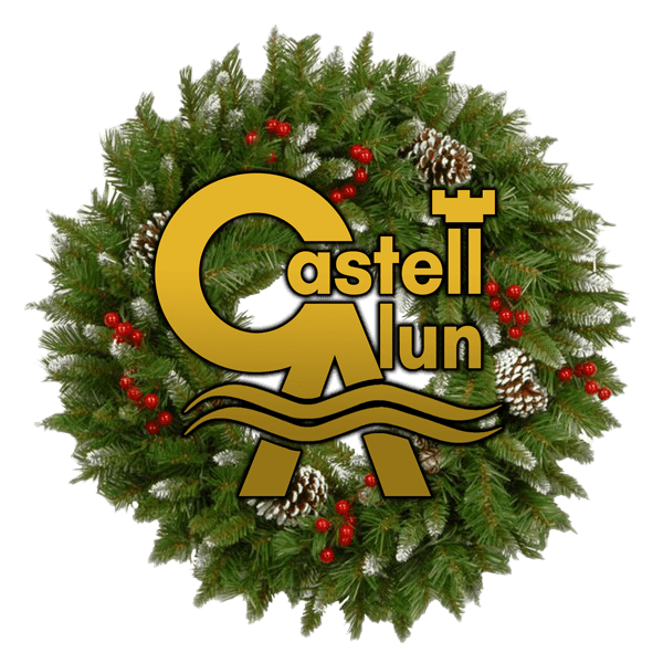 The Castell Alun Logo Christmas Version