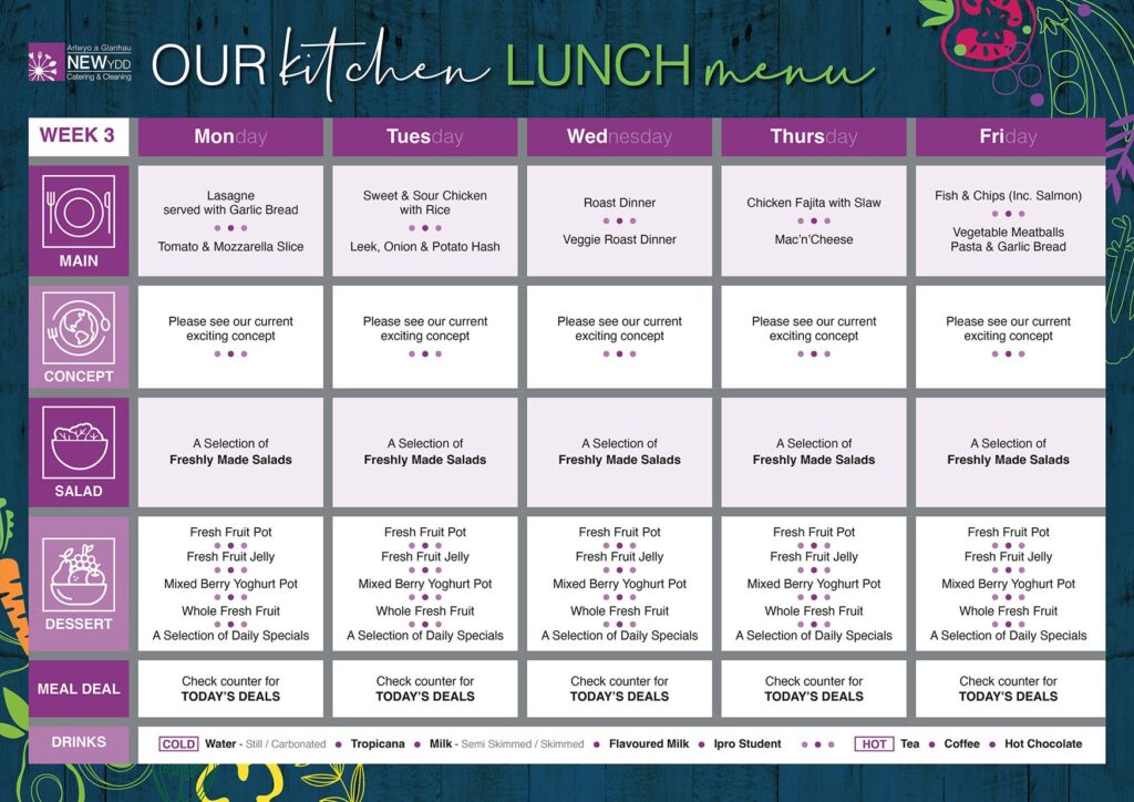 Our Canteen Menu for Week 3