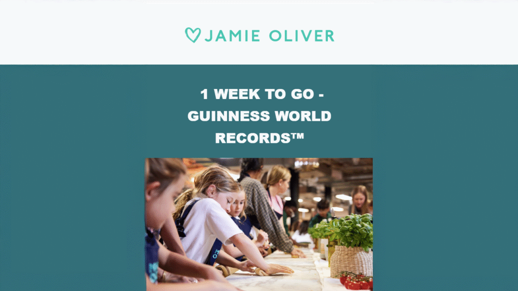 A social media image promoting the upcoming global event to attempt a GUINNESS WORLD RECORD™ title for the Largest Cookery Lesson, circa June 2025