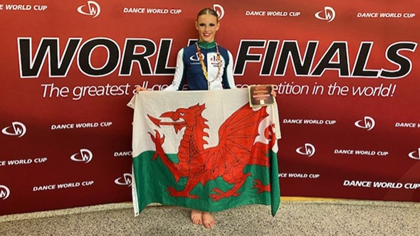 A photograph of a student who competed at the World Dance Cup finals, circa July 2025