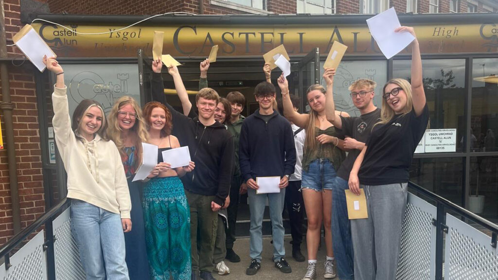 GCE Results 2025: A photograph of some of our GCE students receiving their exam results