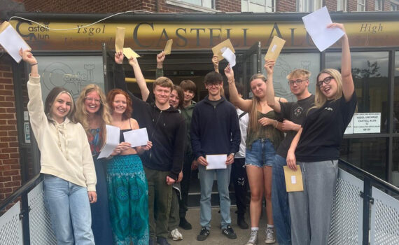 GCE Results 2025: A photograph of some of our GCE students receiving their exam results