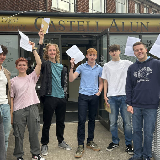 GCSE Results 2025: A photograph of some of our GCSE students receiving their exam results