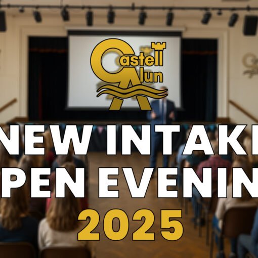 A promotional image for the school open evening events