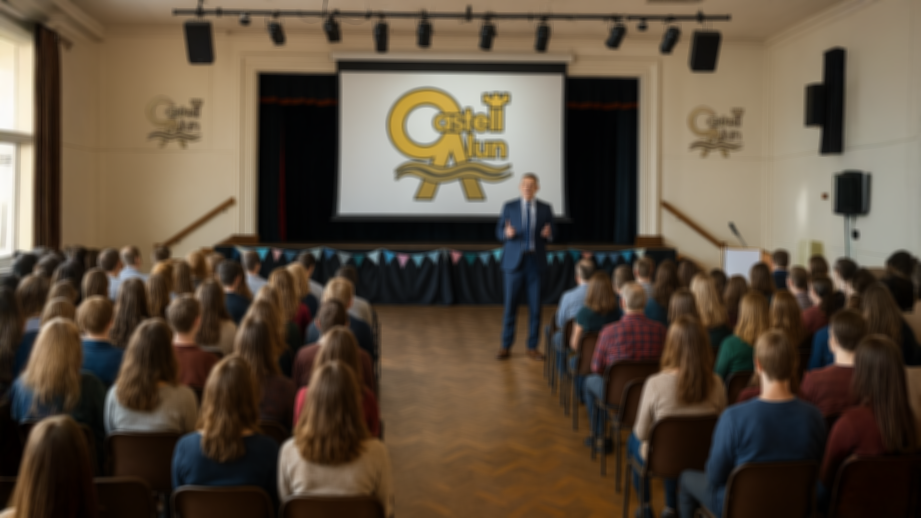 A background image for use in promoting the school open evening events