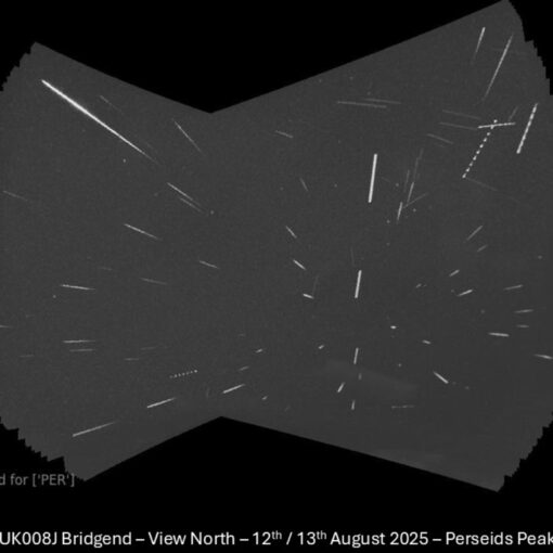 Image showing some of the first captures from Castell Alun/Cardiff University's Deep Space to Deep Impact camera project, circa October 2025