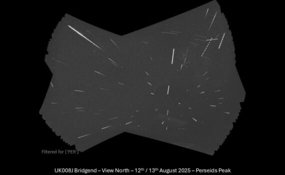 Image showing some of the first captures from Castell Alun/Cardiff University's Deep Space to Deep Impact camera project, circa October 2025