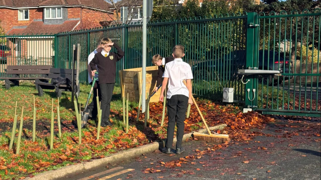 A photograph of students from the Gardening Club, circa November 2025