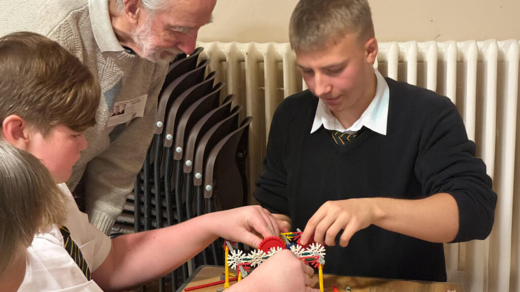 A photograph of students at the Year 10/11 engineering workshop, circa November 2025