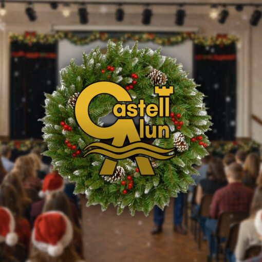 A background image for use in promoting Christmastime events