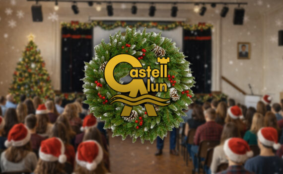 A background image for use in promoting Christmastime events