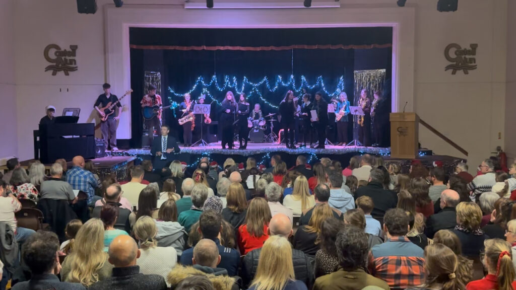 A photograph from the Castell Alun Christmas Concert, circa December 2025