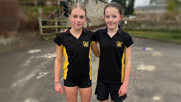 A photograph of two students who competed in the Year 8/9 race, circa December 2025