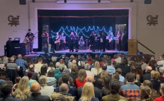 A photograph from the Castell Alun Christmas Concert, circa December 2025