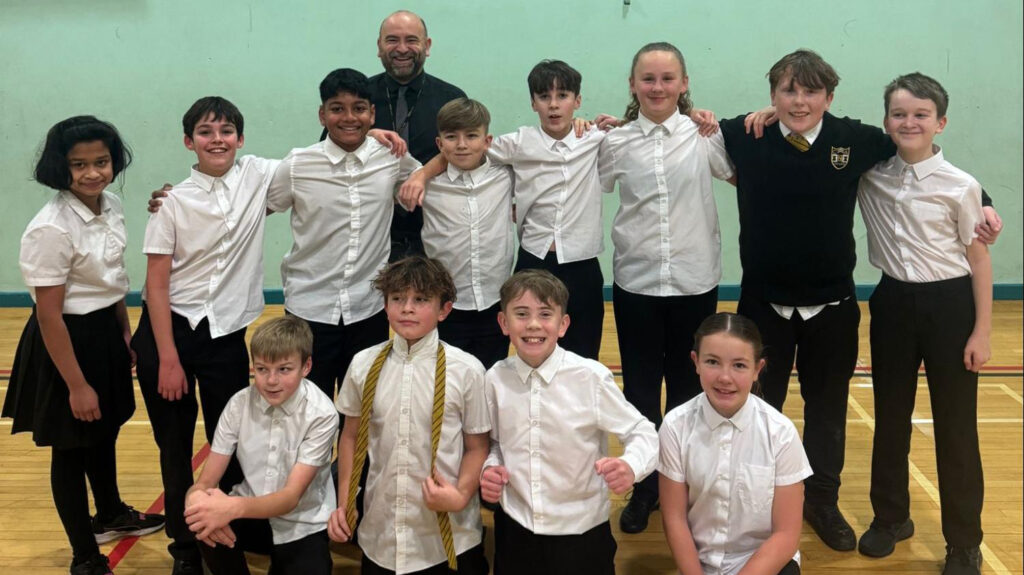 A photograph from the Year 7 Interform competition, circa December 2025