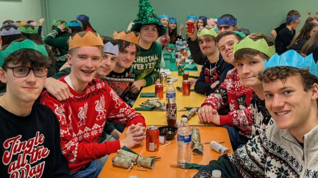 A photograph from the annual Sixth Form Christmas Dinner, circa December 2025