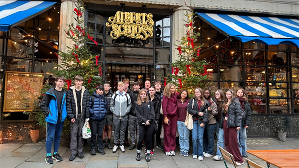 A photograph of the Year 10 German Trip to the University of Liverpool, circa December 2025