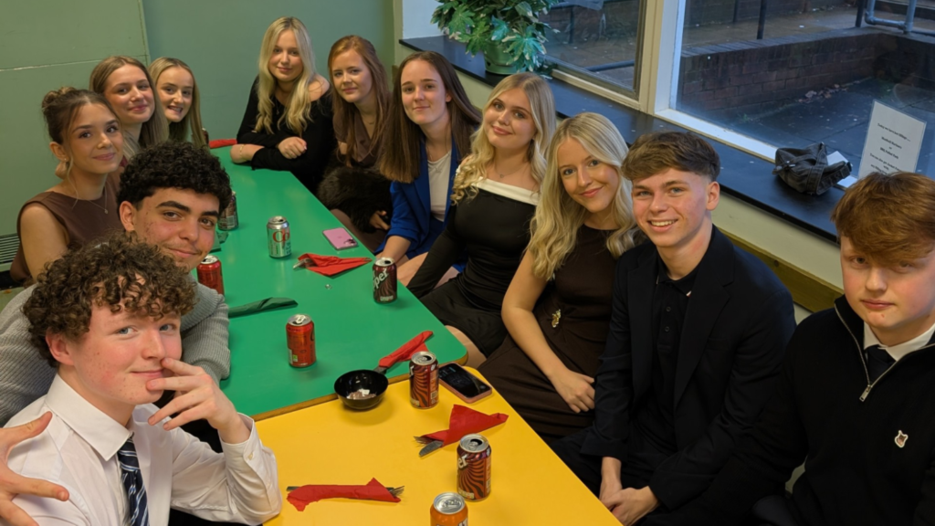 A photograph from the annual Sixth Form Christmas Dinner, circa December 2025