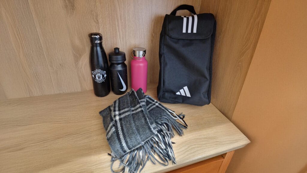 Additional unclaimed items displayed for parents and students as part of the lost property system, circa January 2026