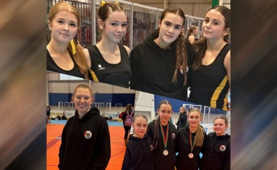 A collage of photos from a netball event, including team and individual shots, circa January 2026