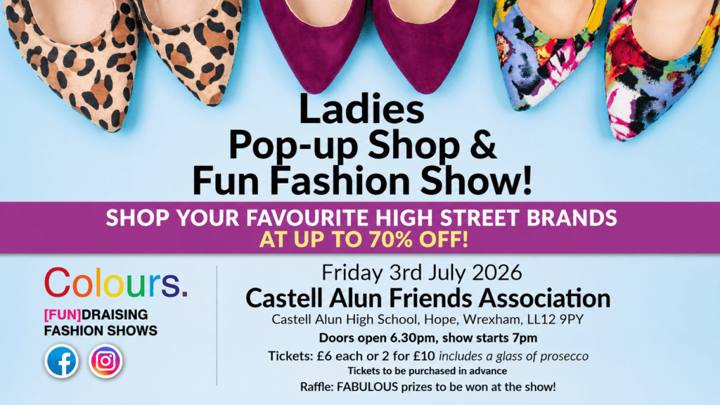 A promotional image for the CAFA Ladies Pop Up Shop and Fun Fashion Show (Summer 2026)