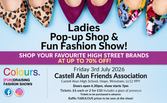 A promotional image for the CAFA Ladies Pop Up Shop and Fun Fashion Show (Summer 2026)