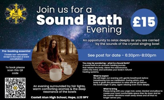 Promotional image for the CAFA Sound Bath Evenings