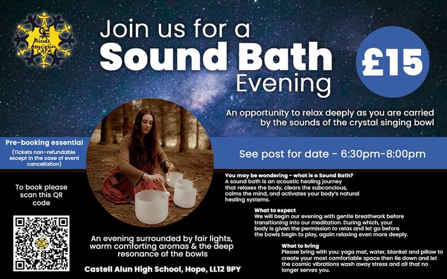 Promotional image for the CAFA Sound Bath Evenings
