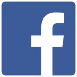 Facebook logo featuring a white lowercase “f” on a blue square background with rounded corners.